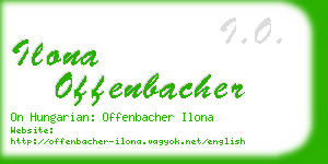 ilona offenbacher business card
